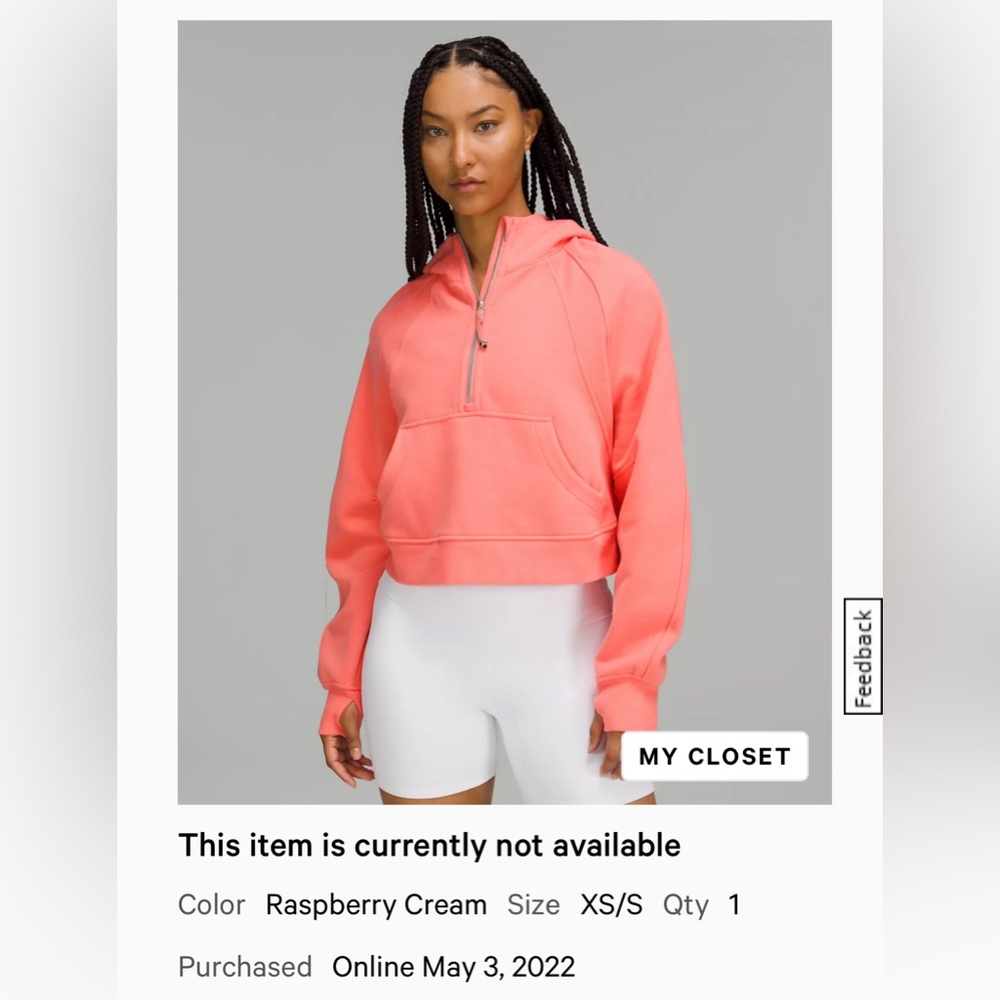 Scuba Oversized Half-Zip
Hoodie
Colour Raspberry Cream
Size XS/S